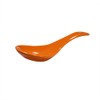 Xmomx 6 pcs Orange Soup Spoon Round-Bottom Asia Porcelain Ceramic