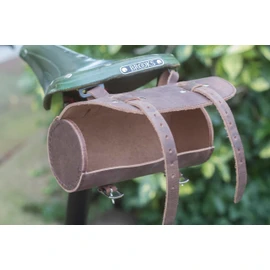 London Craftwork Vintage Brown Leather Roll Bag + Bike Repair Kit (Multitool Breakdown Kit)