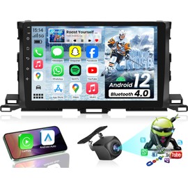 for Toyota Highlander 2014-2019 – 10.2” HD Touch Screen Android Car Stereo, Wireless CarPlay & Android Auto, GPS Navigation, Backup Camera, SWC, Bluetooth, FM, DSP, WiFi