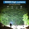 Rechargeable Flashlights 90000 High Lumens - 2 Pack, Super Bright