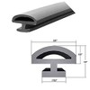 Grey Bulb Type Gasket Weatherstrip, 3/8" Width, 7/32" Backing -