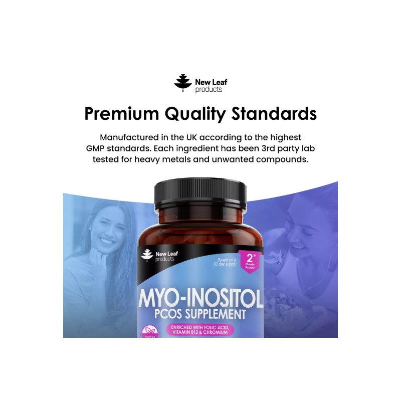 Myo-Inositol PCOS Supplement - Myo Inositol Capsules + Folic Acid