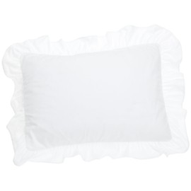 Fresh Ideas Ruffled Pillow Sham 2 Pack, Standard, White (FRE30102WHIT07)