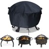 Iptienda Fire Pit Cover, Firepit Covers Waterproof Round Fireplace Cover