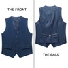 HISDERN Suit Vest for Men Elegant Wedding Vest Classic Plain