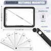 Magnifying Glass for Reading, Rechargeable 5X Large Page Magnifier with