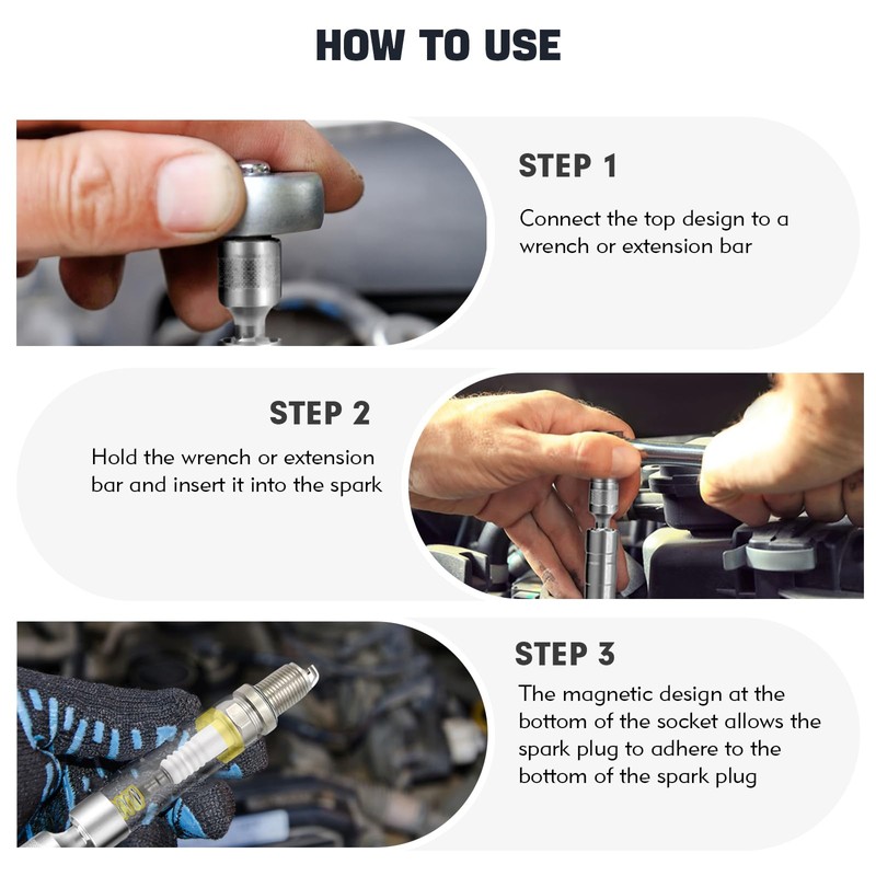 14mm&16mm Spark Plug Socket, 5/8 Spark Plug Socket Swivel for