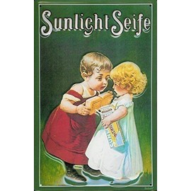 Sunlight Soap Girl Tin Sign Sheet Metal Tin Metal Sign 20 x 30 CM