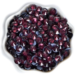 2880 Pieces SS10 Amethyst Hotfix Rhinestones Flatback Round Crystal Glass Rhinestones Gems for Crafts Nail Face Art Clothes Shoes Bags DIY