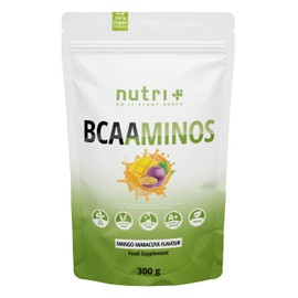 BCAA Powder Mango Maracuja - Amino Complex High Dose - BCAAs Instant Powder - Best Solubility & Sensational Flavour - 300 g Amino Acid Powder - Amino Acid Mix