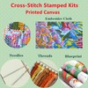 Lovxvouy Pillow Cross Stitch Kits for Adults Beginners-Preprinted Needlepoint Kit