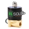 U.S. Solid 1/4" Brass Electric Solenoid Valve 24VDC Normally Closed