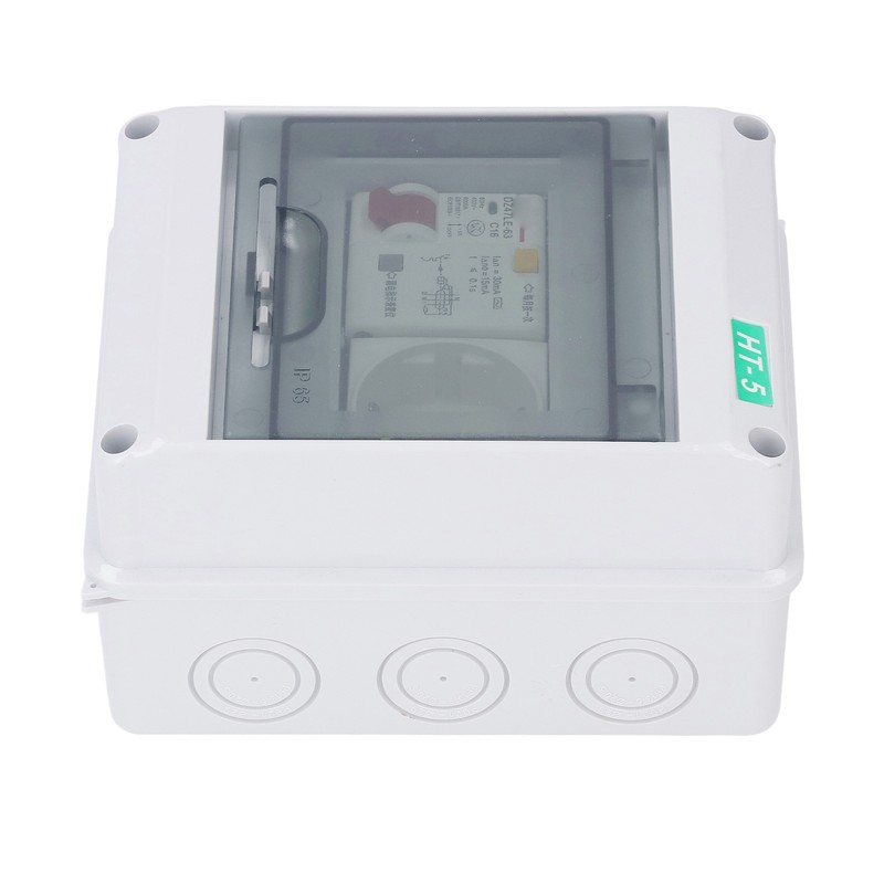 Circuit Breaker Box Waterproof 2 Holes EU Socket 250VAC Power