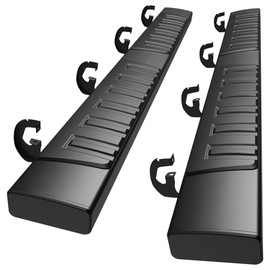 SYNTHACY 6.5" Running Boards: Compatible with 2009-2014 Ford F150 SuperCrew Cab Super Duty Black Side Step Nerf Bars