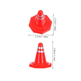 ULTECHNOVO 12pcs Sandbox Barricades Safety Road Parking Cones Toy Road Signs and Traffic Lights Construction Toy Raw Cones Emblems Simulation Road Cones Red Plastic Child Indicator Basketball
