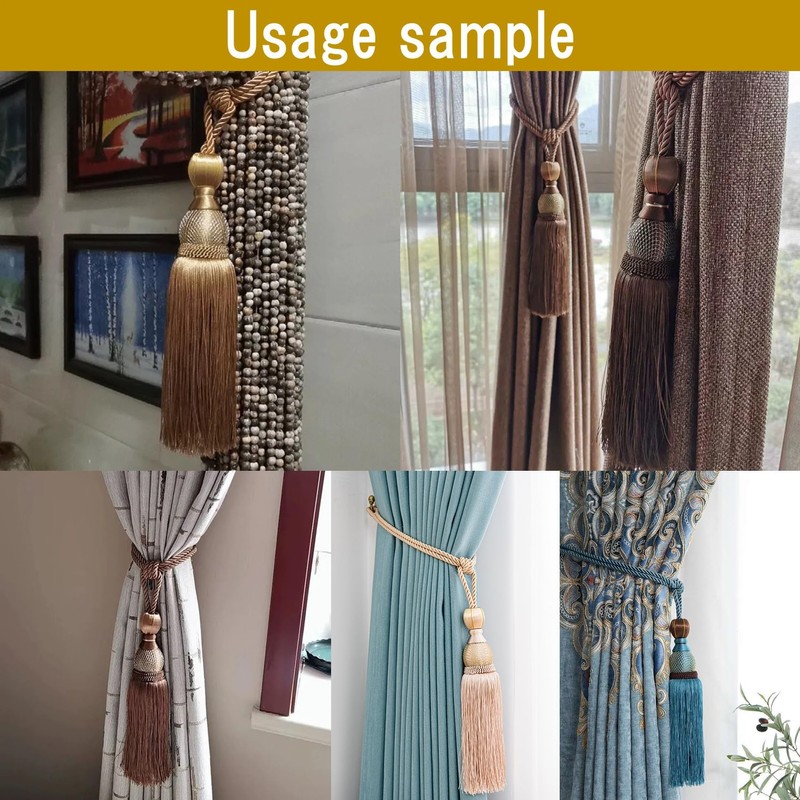 NOELAMOUR Curtain Tassel, Curtain Rope, Curtain Tieback, Decoration, Fashionable, Clasp,