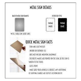 The Herb Garden Vertical Vintage Black and White Metal Sign