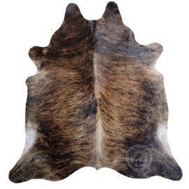 Luxury Cowhides Real Cowhide Rug Brindle Medium  - Size 6 X 7-8' - Cow Hide, Animal Skin