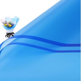 20 Pcs Blue border Flower Wrapping Paper,Waterproof Valentine's Day Bouquet Wrapping Paper 23x23Inch Used for DIY Crafts, Gift Packaging, Flower Shop Bouquet Packaging