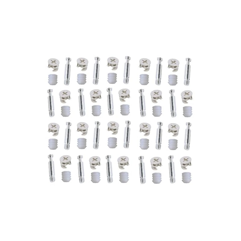 Merriway BH06262 (60-Piece) Flat Pack Furniture Cabinet Fixing Kit -