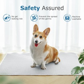 Mora Pets Dog Cooling Mat Breathable Cooling Pad for Dog Cats Washable Pet Cool Mat for Indoor Outdoor Pets with Non-Slip Bottom Light Grey, 28'' x 22'' Small