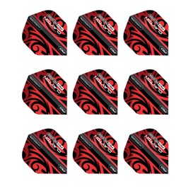 RED DRAGON Hardcore Jonny Clayton Red & Black Tribal Dart Flights - 3 Sets Per Pack (9 Dart Flights in total)