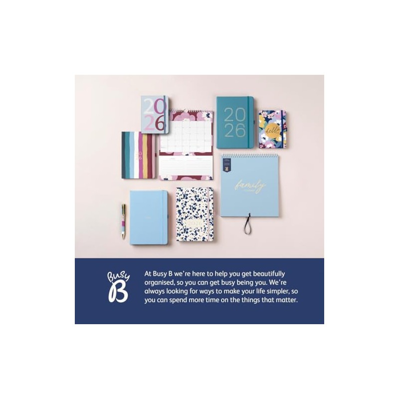 Busy B 2026 Weekly A5 Diary Planner with Winter Berry