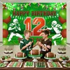 Football 12th Birthday Backdrop for Boys 12th Bday Party Supplies