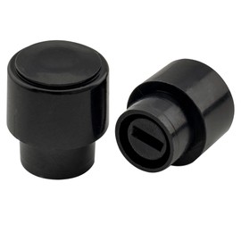 Musiclily Pro Inch Size Telecaster Barrel Switch Tips Caps 3-Way Pickup Selector Switch Knobs for USA Tele Style Electric Guitar, Black (Set of 2)