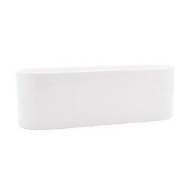 Royal Imports Flower Vase Acrylic Oval - Decorative Centerpiece for Home or Wedding - Non Breakable Plastic, 4" X12 Short Rounded - White