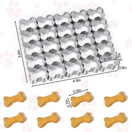 AIERSA Dog Bone Cookie Cutter,25 Cavity Small Dog Bone Cookie Cutters for Treats,Dog Treat Cookie Cutters for Baking,Dog Biscuit Cookie Cutter,Dog Bone Shaped Cookie Cutter,Mini Dog Bone Cookie Cutter