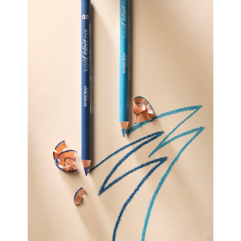 Deborah Milano Kajal Kajal Velvet Mat, 05 Blue, Long-Lasting, Ultra