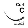 Eyelash Extensions 0.10mm Thickness C Curl Length 12mm Silk Mink