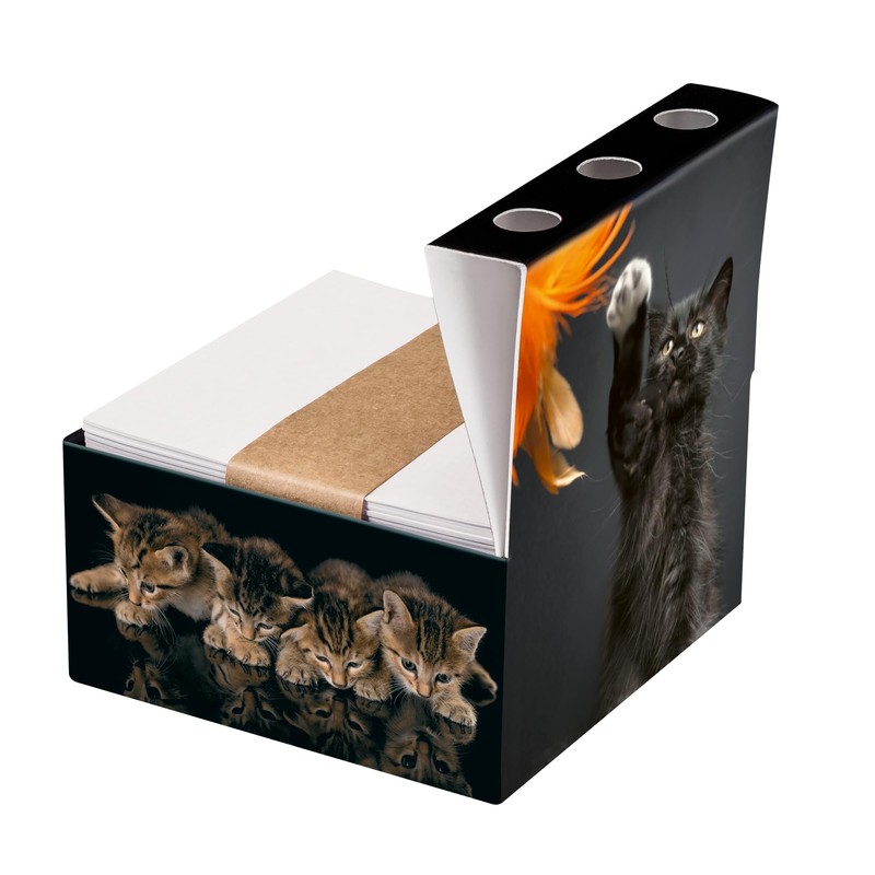 PrintCollect "Cats" note box made of sturdy glued solid cardboard,