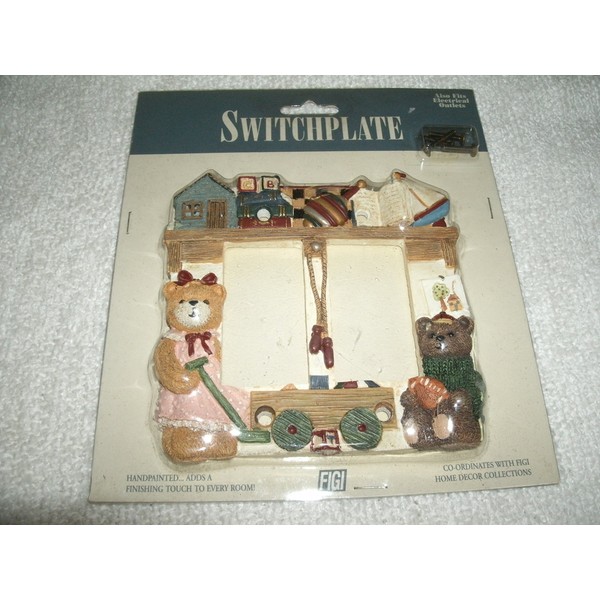 Figi "Playtime" Double Rocker Switchplate Great For Nursery or Playroom