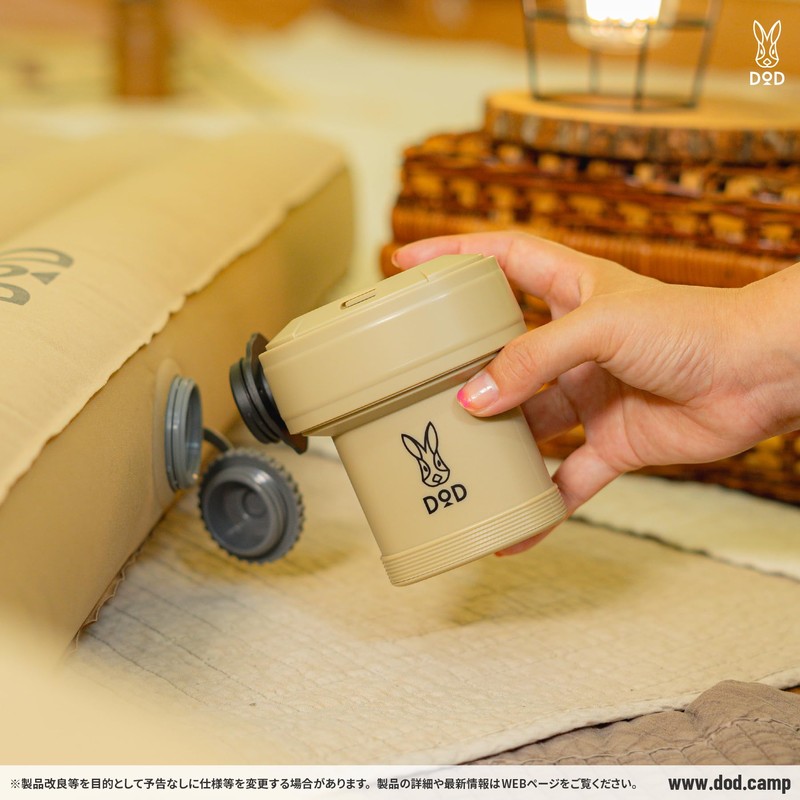 DOD(ディーオーディー) わがやのエアポンプ 【ハイパワー】 2000mAh 充電式 【エアマット/ベッド/浮き輪等に】DP1-092-TN