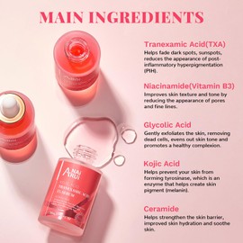 ANAiRUi 5% Tranexamic Acid Serum with Glycolic Acid, Kojic Acid, Vitamin B5 and Hyaluronic Acid Niacinamide, Targets Hyperpigmentation, Even Skin Tone, 30 ml