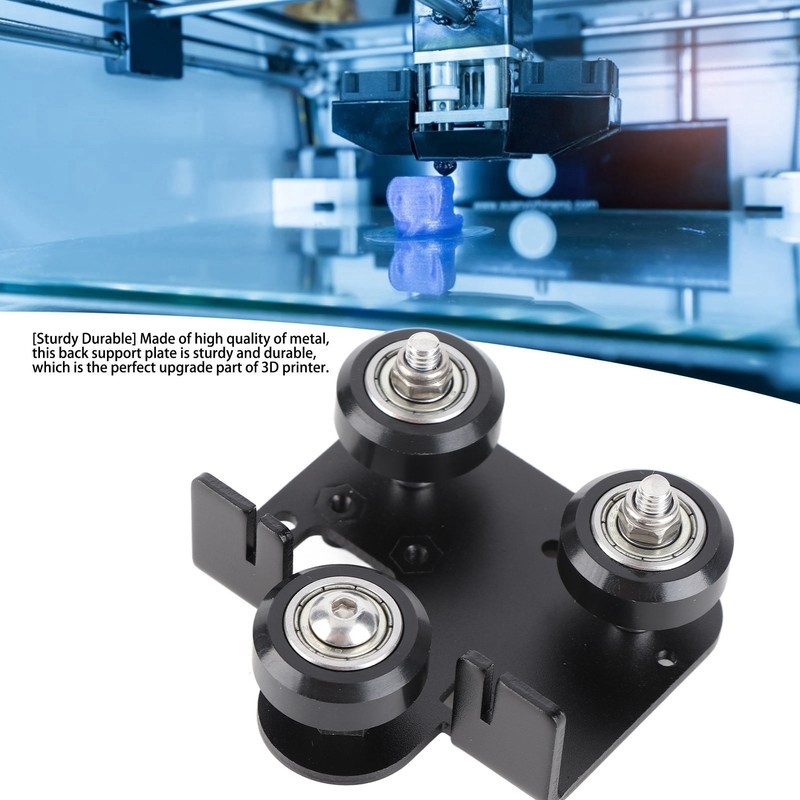 Back Support Plate Black Metal 3D Printer Extruder Back Support