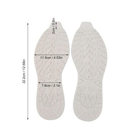 Shoe Bottom Full Soles Repair Rubber Anti Slip Shoe Bottom Repair Materials Shoe Sole Protector Replacement for Sneaker (L White)