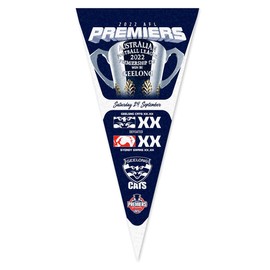 Geelong Cats AFL Footy 2022 Premiers Pennant PH1