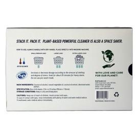 ECOFRIENDS Plant-based Laundry Detergent Sheets, 100% Plastic-Free, Biodegradable, Powerful Cleaning Effect - Box of 60 Sheets - Fresh Linen