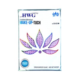 HWG® Make-Up Remover Cloth - Reusable Microfibre Face Cleansing Cloth - with Nano Silver Technology - Purple - 32 x 22 cm