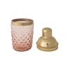 Creative Co-Op Hand-Blown Glass and Stainless Steel Hobnail Cocktail Shaker,