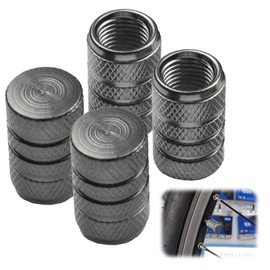 Set of 4 valve caps, car valve cap, car tyre aluminium valve caps, car valve cover, universal valve caps, car tyre accessories, valve cover, tyre valve caps, car, SUV, motorcycle, bicycle, grey
