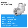 ERGAOBOY 2 PCS 304 Stainless Steel 90 Degree Elbow Fittings,