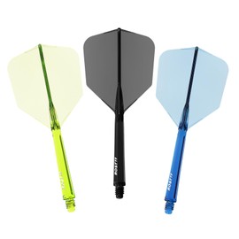 CUESOUL ROST 77 Integrated Dart Shaft and Flight,Big Wing Shape,Set of 3(clear color series)