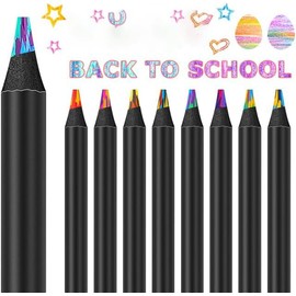 Back To School Supplies,16-Pack 8-Color Rainbow Pencils, Aesthetic Jumbo Colored Pencils Art Supplies for Drawing, Coloring, Cute Drawing Kit Fun Pencils Cool Stuff, Ideal for School Supplies