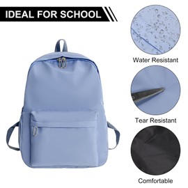 School Backpack for Girls Women Causal School Bags Teenage Boys Lightweight Travel Backpack Men Rucksack Water Resistant Bookbag for College (Blue)