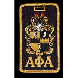 Alpha Fraternity Embroidery Id/Luggage Tag