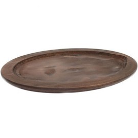 Fajita Griddle Oval Lacquered Birch Underliner by Lodge